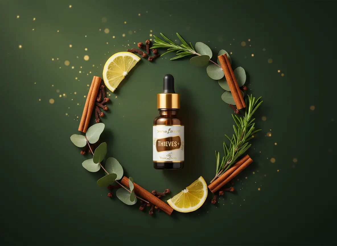 Thieves+ Young Living España - Mezcla legendaria de aceites esenciales de Clavo, Limón, Canela, Eucalipto y Romero