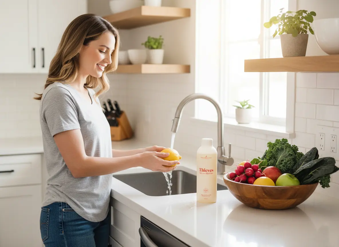 Thieves Fruit & Veggie Soak - limpiador natural para frutas y verduras Young Living