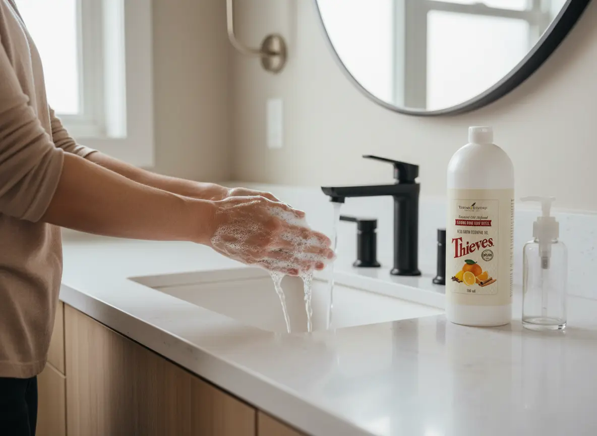 Thieves Foaming Hand Soap Refill - Jabón en espuma con mezcla Thieves, limón, naranja, aloe y vitamina E