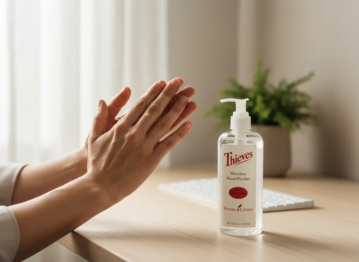 Thieves Waterless Hand Purifier Young Living España - desinfectante de manos sin agua con aceites esenciales