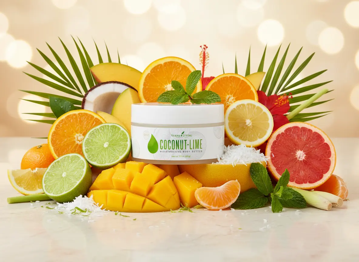 Coconut Lime Replenishing Body Butter Young Living España - Mantequilla corporal tropical premium