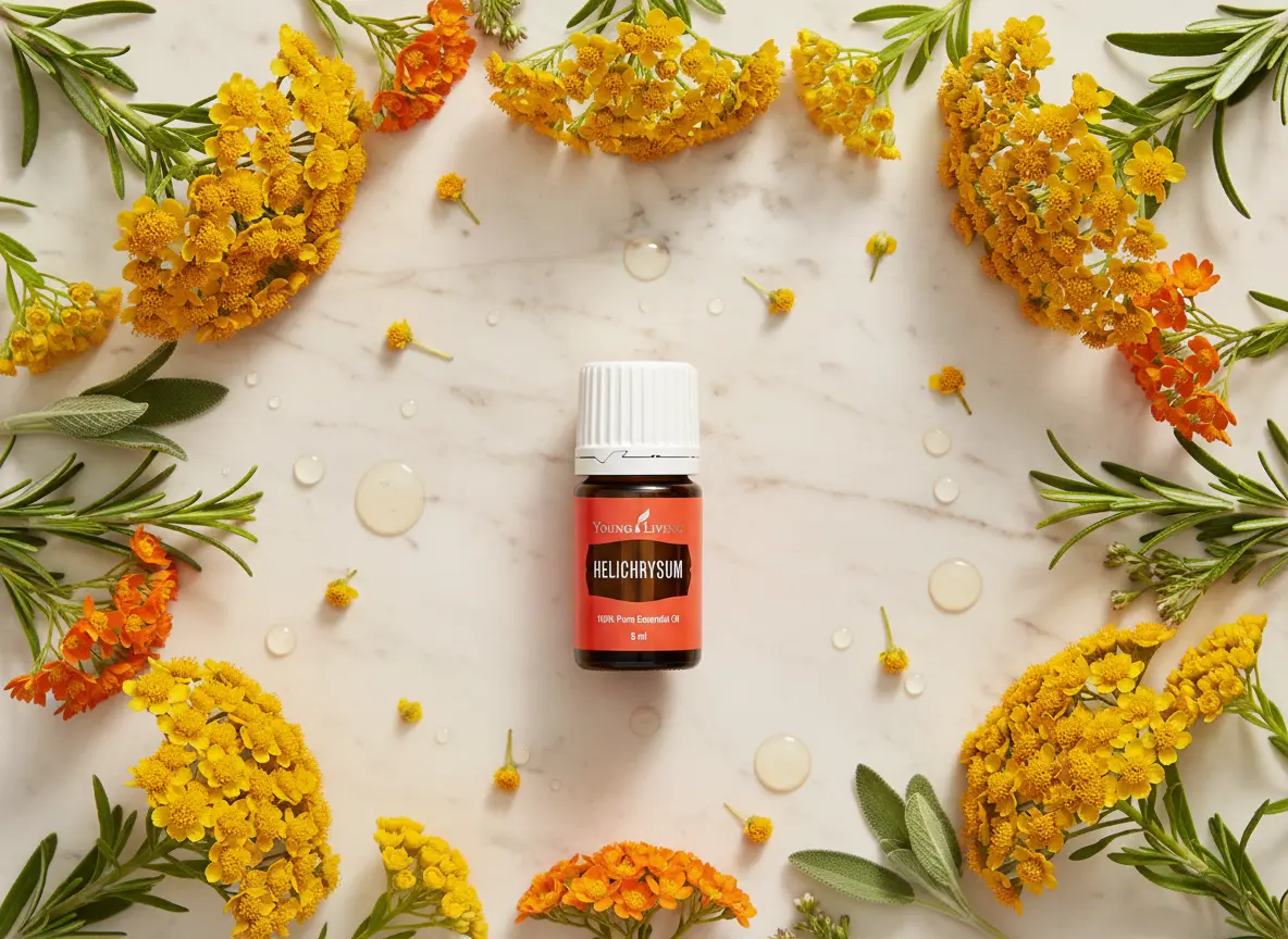 Helichrysum (Helicriso) Young Living España - Aceite esencial premium 5 ml con aroma delicadamente herbáceo y ligeramente dulce