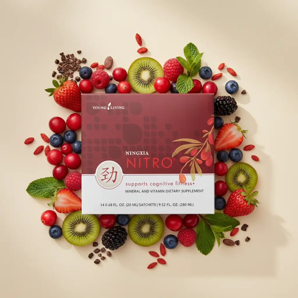 NingXia Nitro Young Living España - Shot funcional de energía y enfoque con bayas de goji, vitaminas B y cafeína