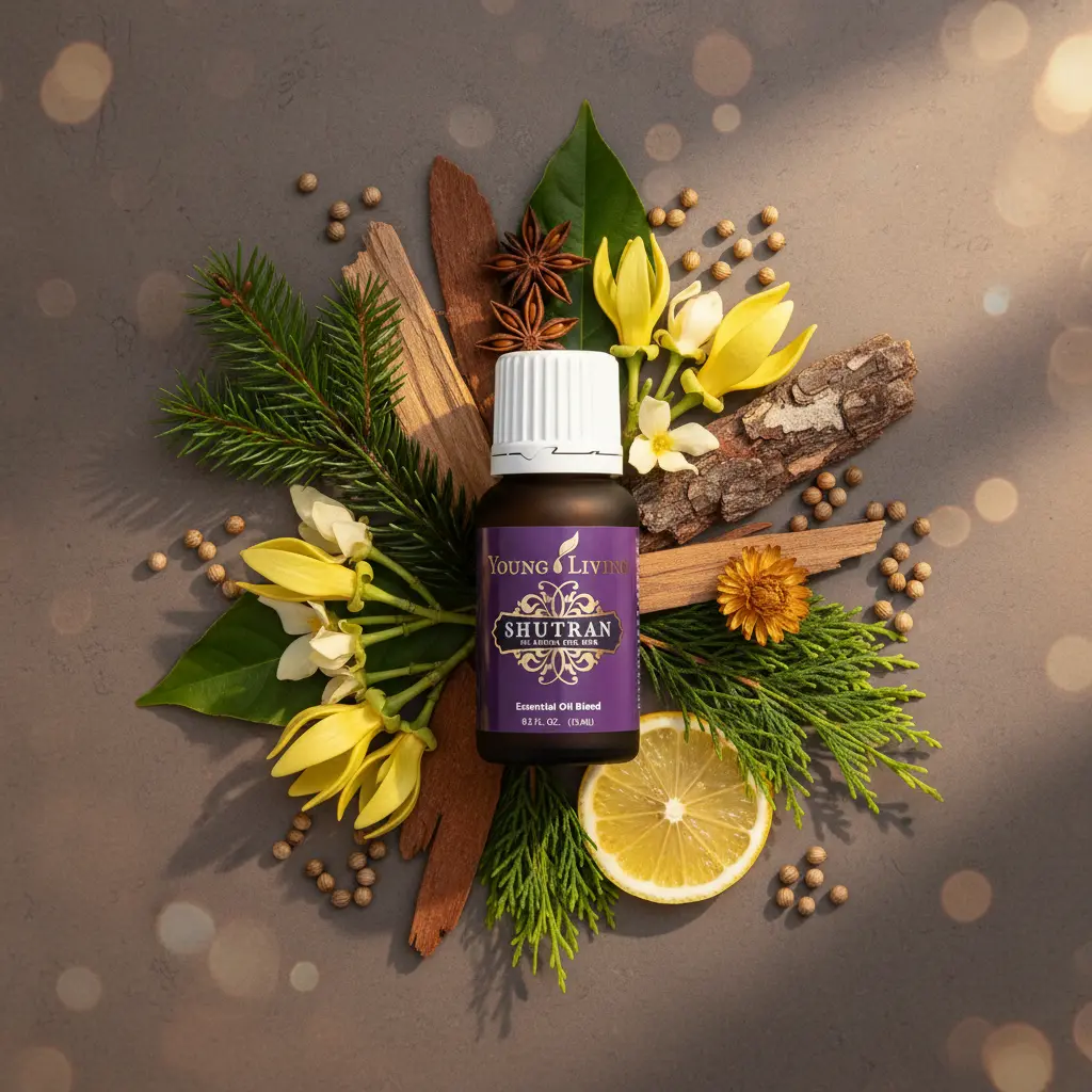 Shutran Young Living España - Mezcla premium (5 ml) con aroma amaderado, ahumado y terroso