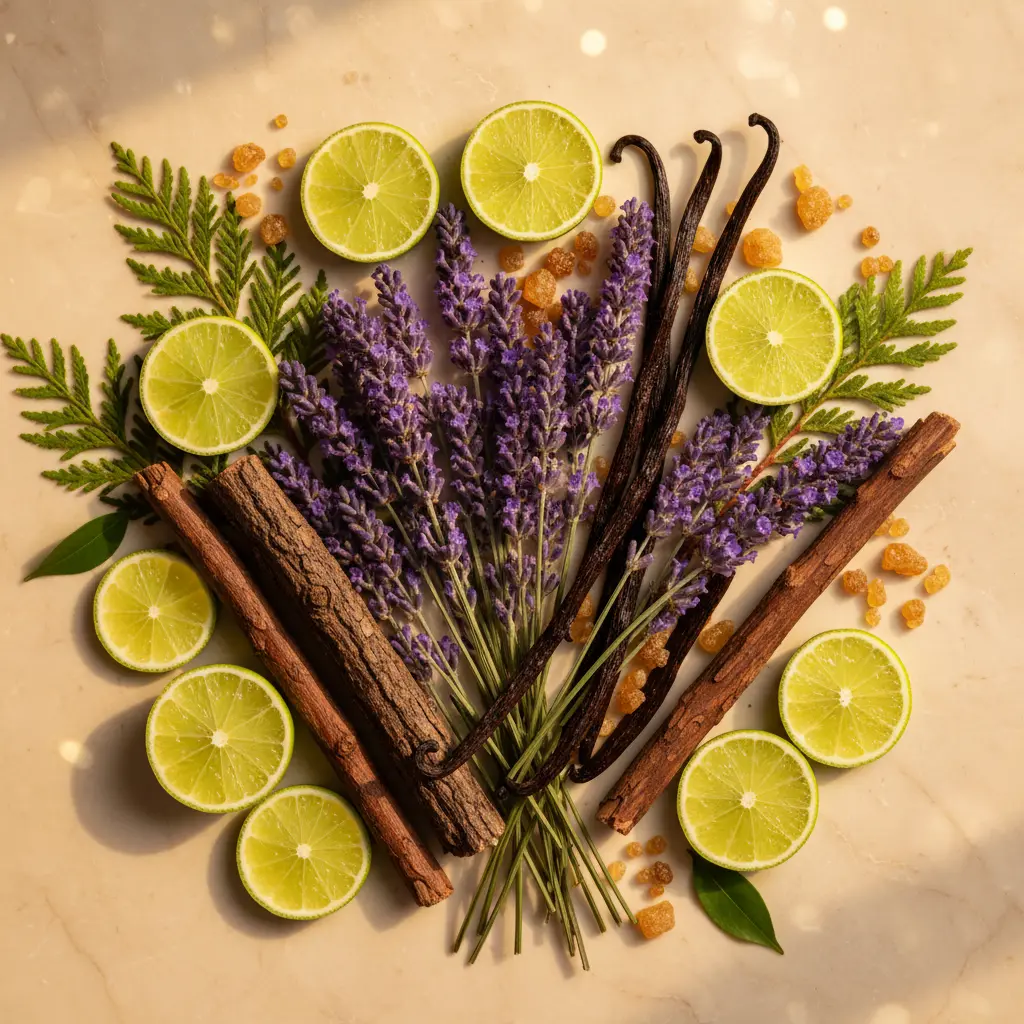 Ingredientes principales de Stress Away: lima, vainilla, lavanda, copaiba y ocotea - origen de los componentes de Stress Away Young Living