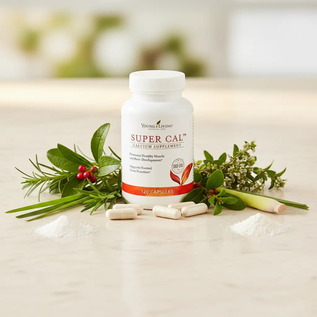 Suplemento nutricional Super Cal Young Living con calcio y magnesio