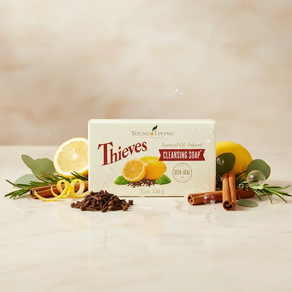 Thieves Bar Soap - Jabón natural premium con aceites esenciales Young Living