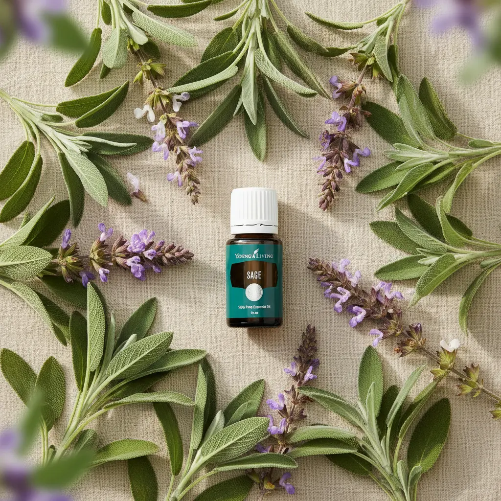 Sage (Salvia) Young Living - Aceite esencial premium (15 ml) con aroma herbáceo intenso y notas cálidas y especiadas