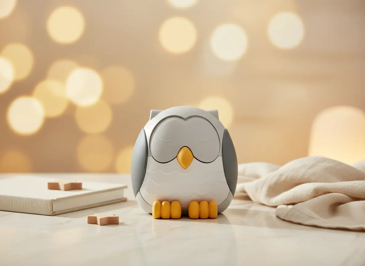 Difusor ultrasónico infantil Feather the Owl con sonidos blancos y luz nocturna
