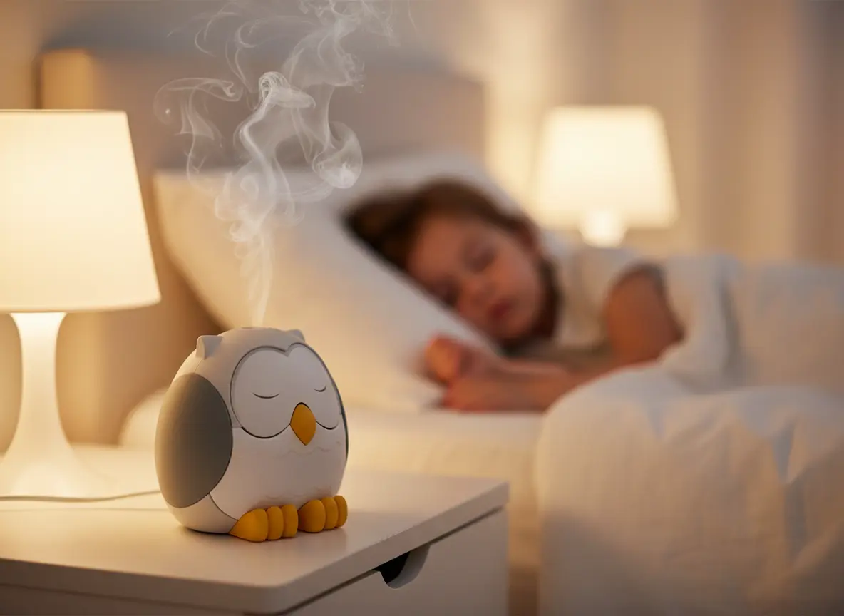 Difusor infantil Feather the Owl seguro para habitación de niños